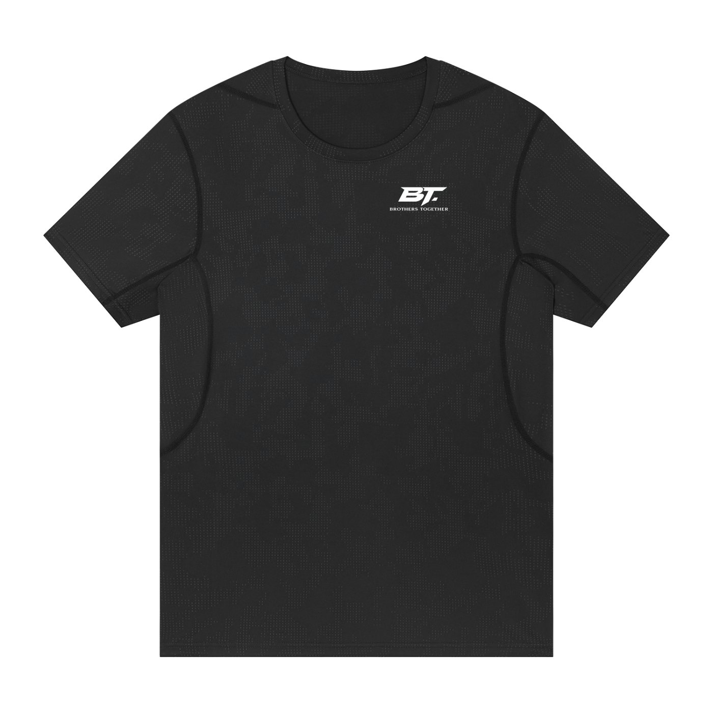 Brothers Together Men's Jacquard Slim Mesh T-Shirt