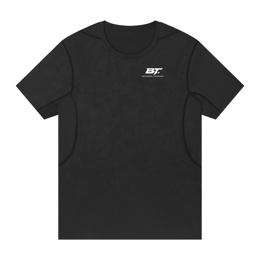 Brothers Together Men's Jacquard Slim Mesh T-Shirt