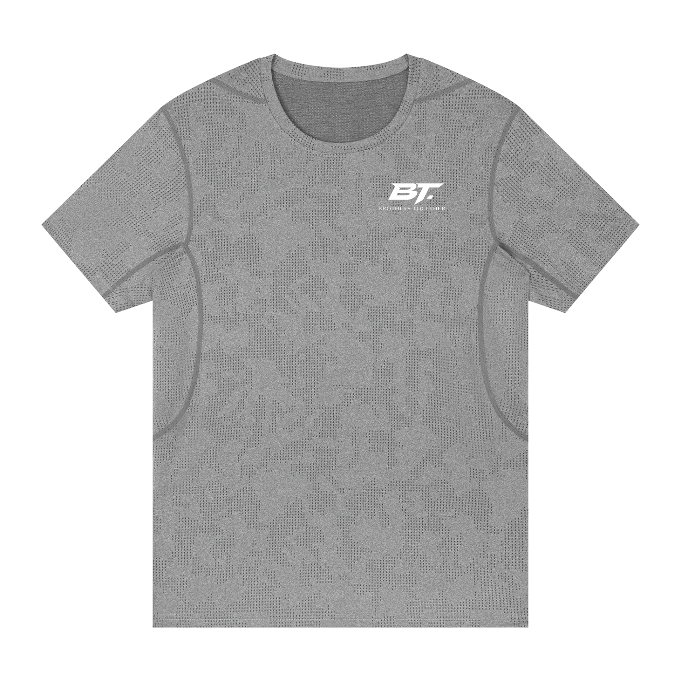 Brothers Together Men's Jacquard Slim Mesh T-Shirt