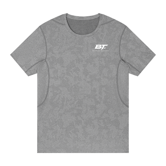Brothers Together Men's Jacquard Slim Mesh T-Shirt